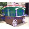 商業(yè)街售貨車，實木售賣車，廣場木制售賣亭