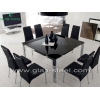 供應(yīng)餐廳餐桌、客廳餐臺、玻璃餐桌、玻璃參天