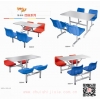 快餐桌椅 員工食堂餐桌椅 學校餐桌，連體餐桌椅