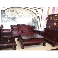 東陽(yáng)紅木百獅圖沙發(fā)11件套/7件套