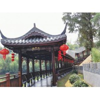 防腐木長廊，風雨連廊，園林廊架，產(chǎn)品規(guī)格多樣，可來圖定制