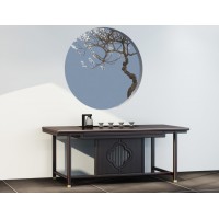 新中式實(shí)木茶臺(tái)，茶桌